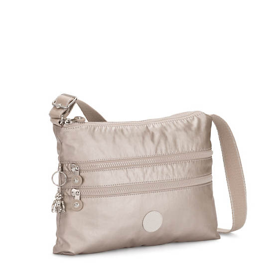 Torba Crossbody Kipling Alvar Metallic Srebrne | PL 2148IL